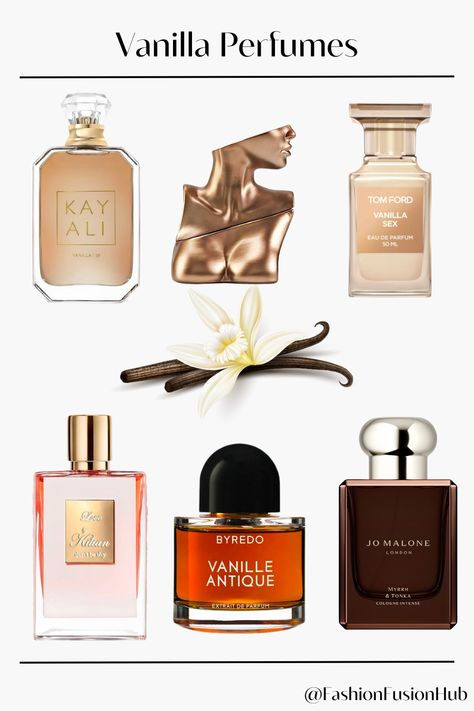 List of Sweet and Fabulous vanilla scents ✨ #Vanilla #VanillaPerfume #VanillaPerfumes #Perfumes #WomenVanillaPerfume ✨Contains affiliate link✨ Sweet Vanilla Perfume, Best Sweet Perfumes, Best Vanilla Perfume, Sweet Perfumes For Women, Perfumes Vanilla, Vanilla Perfumes, Coffee Perfume, Perfume Sweet, Scents Vanilla