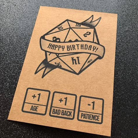 Funny D&D Birthday Card | Dungeons and Dragons Card, DnD Birthday, Funny DnD Present, DnD Card, DnD Love, DnD Gift Dungeons And Dragons Birthday Cards, Funny Birthday Cards Handmade, Dnd Gift Ideas Diy, D&d Birthday Card, Nerdy Birthday Card, Dnd Birthday Cards, D&d Gift Ideas, D&d Gifts, D&d Party Ideas