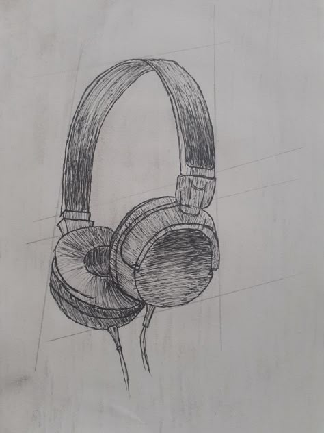 draw casque musique headphone 🎧 sketchbook Headphones Sketch, Musical Drawings, Headphone Sketch, Headphones Drawing, Music Sketch, Drawing Music, Sketches Simple, Pencil Art Drawings, Sketchbook Art