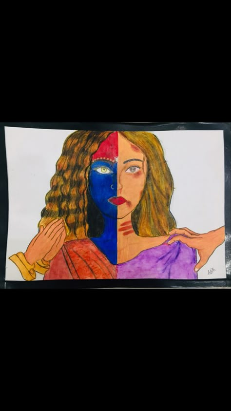 Rangoli On Women Safety, Rapes In India Quotes, Stop Raping Drawing, Save Girls Poster Drawing, Women Empowerment Rangoli Designs, Painting On Women Empowerment, Navratri Drawing, Rangoli Idea, Navratri Decoration