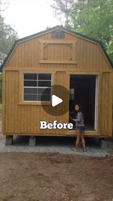 CABINS | TINY HOUSES | OFF-GRID on Instagram: "Building my own Tiny home!🤩✨ What do you guys think about it?   Interested in buying or building your own tiny home? Click the link in bio to get signed up or grab your own DIY guide - Floorplans included! Wait no longer, click the link in my bio! 📲⏳  Credit: @belovedcabin   #Tinyhouselife #Offgridliving #Cabinsdaily #Smallhomes #Cabinliving #Tinyhomes" Small She Shed Interiors, Rustic Tiny House Cabin, Cabin Homestead, Tiny Cabins Interiors, Tiny Cabin Plans, Tiny Home Shed, Shed Tiny Home, Backyard Guest Houses, Tiny House Vacation