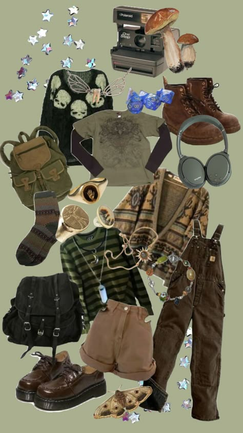 goblin core moment Goblin Core Outfit, Fairygrunge Aesthetic, Goblincore Outfits, Goblincore Aesthetic, Silly Clothes, Goblin Core, Earthy Outfits, Dream Aesthetic, Aesthetic Style