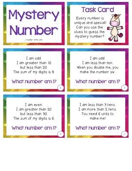 Mystery Number Riddles Worksheets ... Mystery Number Riddles, Number Riddles, Summer Math Activities, Counting Activities Preschool, Math Riddles, Classroom Organization Elementary, Math Measurement, Math Intervention, Math Words