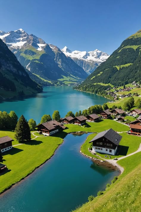 Unveiling Lungern: Discover the Alpine Paradise 🏔️ Switzerland Beautiful Places Nature, Swiss Village Alps Switzerland, The Swiss Alps, Beautiful Switzerland Nature, Switzerland Beautiful Places, Swiss Photography, Swiss Alps Summer, Lungern Switzerland, Switzerland Photos