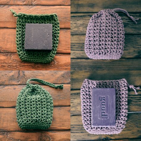 Crochet Soap Saver, Crochet Washcloth, Crochet Pouch, Soap Saver, Card Pouch, Beginner Crochet Projects, Crochet Kitchen, Crochet Dishcloths, Fun Crochet Projects