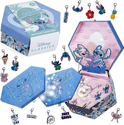 Disney Advent Calendar, Charms Disney, Disney Box, Lilo And Stitch Merchandise, Jewellery Advent Calendar, Kids Jewelry Box, Disney Merch, Stitch Jewelry, Christmas Countdown Calendar