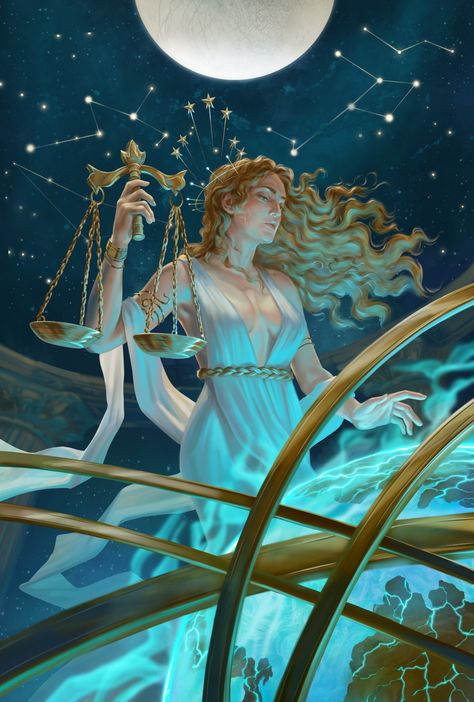 Libra Images, Virgo Goddess, Goddess Of Justice, Virgo Art, Childhood Pictures, Star Goddess, Witch Costumes, Zodiac Signs Virgo, Magical Book