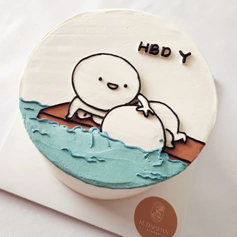 Design For Cakes Ideas, Art And Craft Cake Ideas, Cute Funny Birthday Cake, Drawing Cake Design, Mini Cakes Ideas For Boyfriend, Funny Cake Designs For Boyfriend, Birthday Cake For Male Bestie, Small Cakes For Birthday, Cake For Male Friend