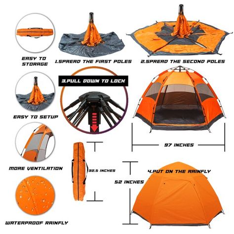 CHO 6 Person Tent with Carry Bag & Reviews | Wayfair Birds Voice, 6 Person Tent, Star Wars Technology, Beach Lounge Chair, Rv Home, Shade Tent, 4 Person Tent, Tent Set Up, Inner Tent