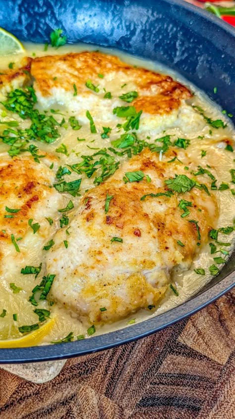 Chicken Francese Recipe - Home Chef World Crock Pot Chicken Francese, Creamy Chicken Francese, Chicken French Sauce, Chicken Portofino Recipe, Chicken Franchise Recipe, The French Laundry Recipes, Chicken Francaise Recipe Best, Chicken Supreme Fine Dining, Chicken Francaise Recipe Easy