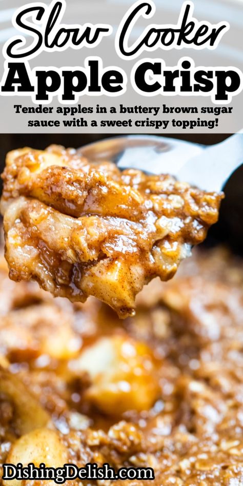 Honeycrisp Apple Recipes Crock Pot, Apple In Crockpot, Extra Crispy Apple Crisp, Stewed Apples Recipes Crock Pot, Small Batch Apple Crisp Recipe, Applecrisp Crockpot, Crockpot Cinnamon Apples Healthy, Apple Pie In Crockpot, Easy Slow Cooker Apple Crisp