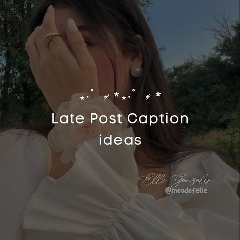 Late Post caption ideas >>> swipe #igcaptions #igcarousel #instagramcaptions #latepostcaption #captionideas #instagramtips #igtips #moodofelle Late Post Caption Ideas, Latepost Caption Instagram, Late Upload Captions For Instagram, Post Caption Ideas, Post Caption, Caption Ideas, Ig Captions, Instagram Tips, Instagram Captions