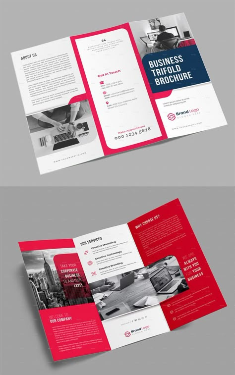 Business Tri-fold Brochure Template AI, EPS 3 Fold Flyer Design, Threefold Brochure Design, Trifold Brochure Design Layout Creative, Modern Brochure Design Creative, 3 Fold Brochure Design, Tri Fold Brochure Design, Event Brochure, Brochure Design Layouts, Graphic Design Portfolio Examples