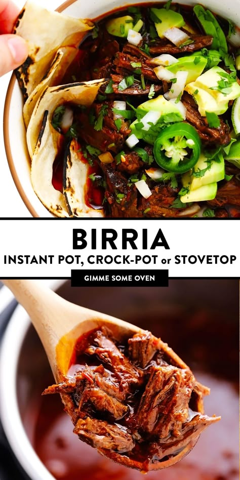 Easy Birria Recipe, Birria Recipe Mexican, Birria Quesatacos, Beef Stew Instant Pot, Beef Birria Recipe, Mexican Beef Stew, Birria Recipe, Beef Birria, Stew Crockpot