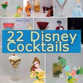 Summer Birthday Cakes, Disney Themed Drinks, Disney Princess Cocktails, Disney Alcoholic Drinks, Kids Drinks Party, Princess Drinks, Goodnight Pictures, Fun Cocktail Recipes, Disney Inspired Cocktails