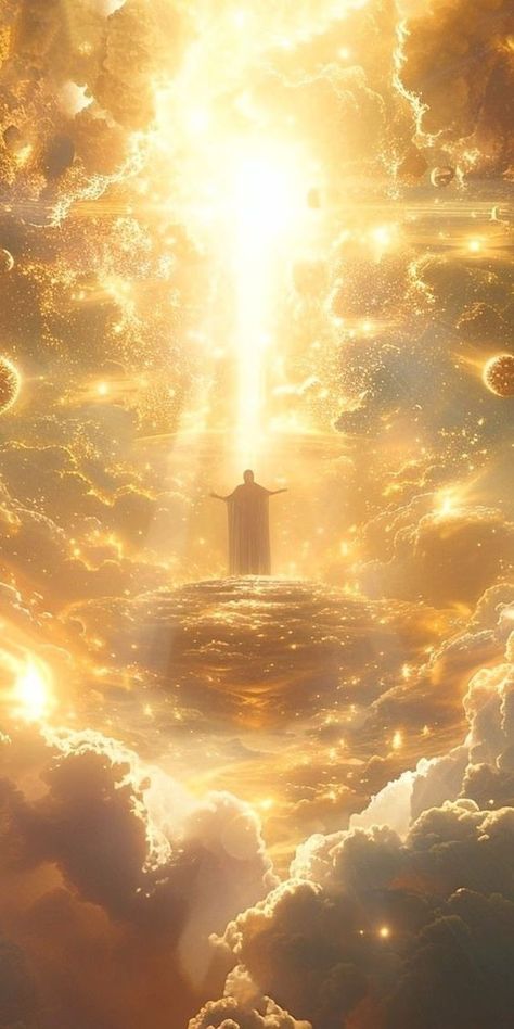 Heavenly Light Aesthetic, Being Of Light Fantasy Art, Heaven Art Aesthetic, God Aestethic, Golden Powers, Light Fantasy Art, Spiritual Art Wallpaper, Godly Aesthetic, Heavenly Aesthetic