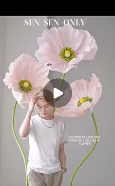 Crepe Poppy Flower, Diy Giant Poppy Flower, Paper Poppies Diy, Diy Poppy Flower, Giant Crepe Paper Flowers Diy, Diy Giant Paper Flowers, Giant Flowers Diy, Diy Fleur, Paper Flower Decor