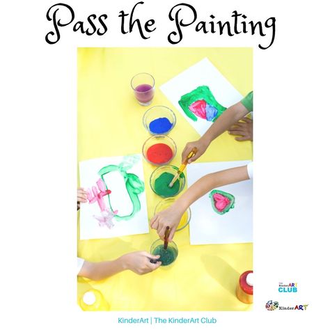 pass_the_painting Pass The Painting Game, Paint And Pass Ideas, Painting Games For Kids, Aba Activities, Basketball Crafts, Art Games For Kids, Elementary Art Lesson Plans, 2024 Art, Art Lessons Middle School