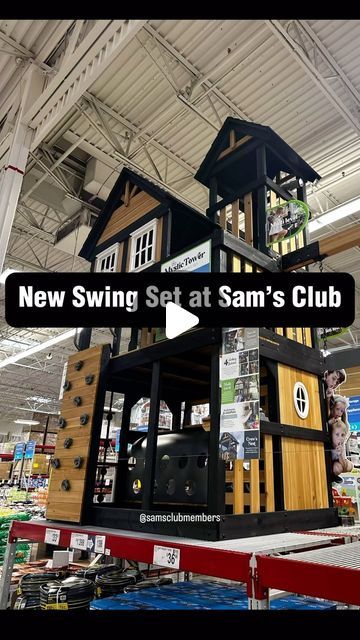 The Best Sam’s Club : Finds, Deals, Tips & Tricks! on Instagram: "Pretty cool seeing a new swing set on display (I feel like the last one was there for quite some time)!! Available at Sam’s Club for $1,398.00 *Also available for online for an additional shipping cost, LINKED IN BIO!!* This Backyard Discovery Swing Set features: •Large, elevated clubhouse, topped by a covered crow’s nest •Secret tower door, crawling tunnel, hidden climbing tower •Scale the rope ladder to the large clubhouse •Pretend grill with hot dog food set •2 heavy-duty belt swings & a web swing for up to 3 kids at once •8ft speedy wave slide with high rails for extra safety  •5-foot rock wall" Swing Set Plans, Climbing Tower, Duty Belt, Rope Ladder, Dream Yard, Rock Wall, Tall Ceilings, Swing Set, 3 Kids