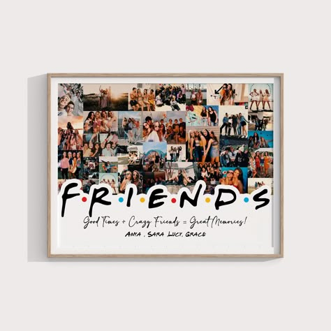 Bff Collage, Best Friend Photo Collage, Friend Photo Collage, Friendship Day Gift, Bff Photo, Photos Bff, Collage Foto, Birthday Presents For Friends, Collage Gift