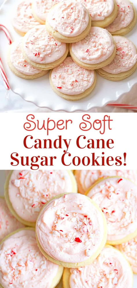 Candy Cane Frosted Cookies Crumbl Cookie Copycat Peppermint, Crumbl Christmas Cookie Copycat, Christmas Crumbl Cookie Copycat, Crumble Cookie Copycat Recipe Christmas, Cookies Crumbl Copycat, Candy Cane Sugar Cookies, Cookies Crumbl, Candy Cane Cookie Recipe, Holiday Bakes