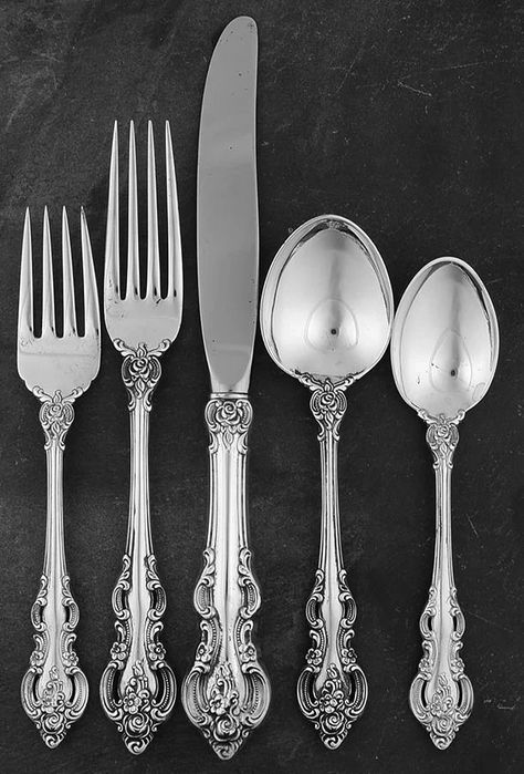 El Grandee (Sterling, 1964) 5 Piece Dinner Size Setting by Towle Silver | Replacements, Ltd. Gorham Silver, Individual Salads, Antique Silverware, Demitasse Spoons, Fish Knife, Butter Spreader, Vintage Tableware, Plastic Bowls, Silver Flatware