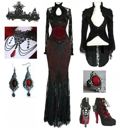 Alternative Outfit Ideas, Vampire Outfit, Vampire Fashion, Punk Cosplay, Vampire Dress, Goth Outfit Ideas, Vampire Clothes, Books And Art, Gothic Clothes