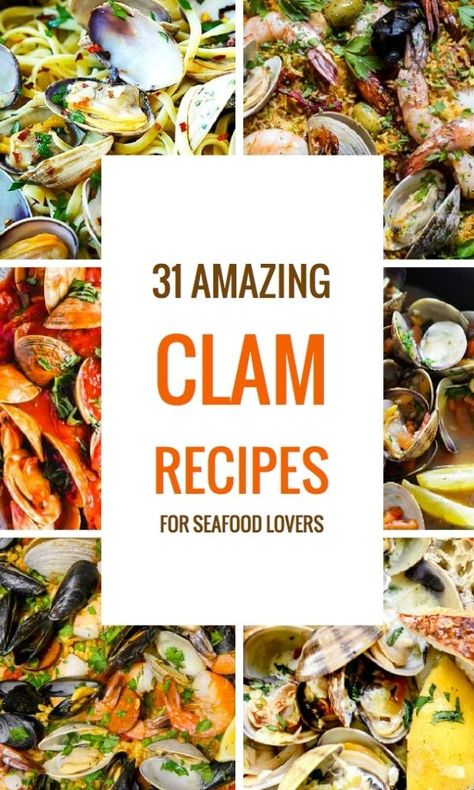 Clams Pasta, Razor Clams Recipe, How To Cook Clams, Recipes For Seafood, Pasta With Clam Sauce, Baked Clams, Clam Pizza, Grilled Clams, Clam Pasta