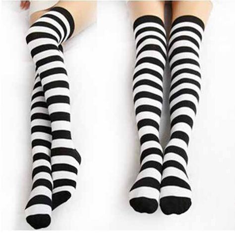 White Knee Socks, White Knee High Socks, Striped Knee High Socks, Purple Socks, Rainbow Socks, Striped Stockings, Stripe Socks, Over The Knee Socks, Thigh High Socks