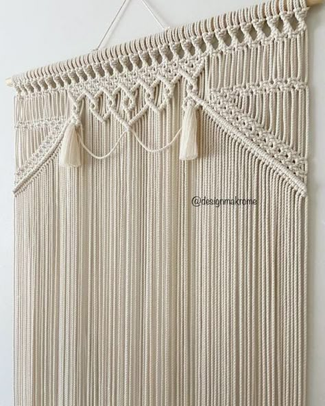 Macrame Curtain Tutorial, Macrame Patterns Free, Macrame Door, Macrame Door Curtain, Curtain Tutorial, Macrame Thread, Macrame Tutorials, Macrame Wall Hanging Patterns, Macrame Curtain