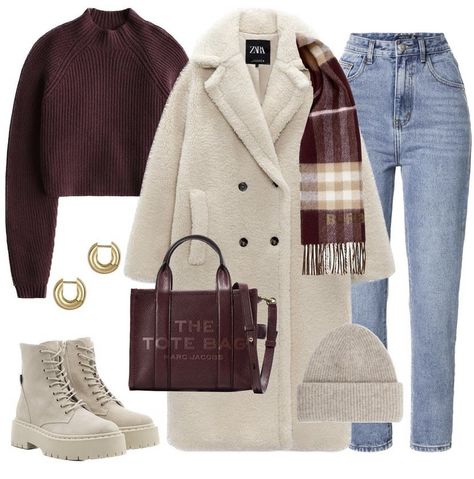 Winter Fashion Outfits Casual, White Coat, Looks Chic, Casual Winter Outfits, Autumn Outfit, Casual Style Outfits, Lookbook Outfits, Fashion Mode, Looks Vintage