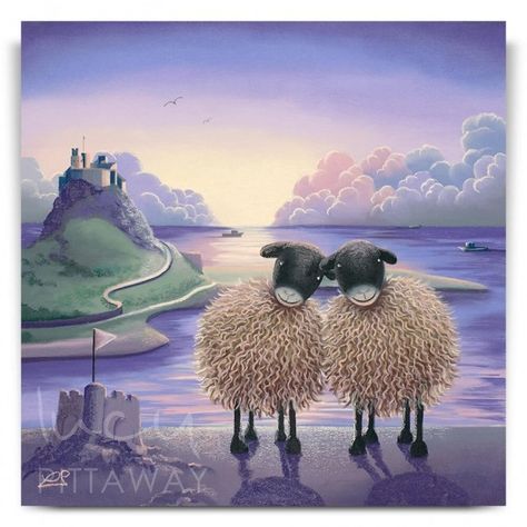 Lucy Pittaway, Ako Kresliť, Sheep Illustration, Sheep Paintings, Arte Folk, Sheep Art, Dessin Adorable, Naive Art, Folk Art Painting