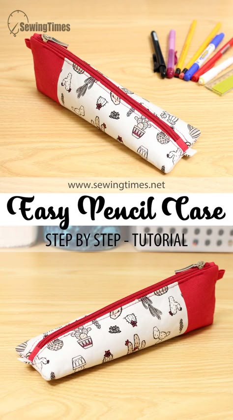 Triangle Pencil Case Pattern, Fabric Pencil Case Pattern, Pencil Bag Sewing Pattern, Pencil Pouch Sewing Pattern, Pencil Cases For School, Triangle Zipper Pouch, Pencil Case Crafts, Pencil Pouch Pattern, Square Pencil Case