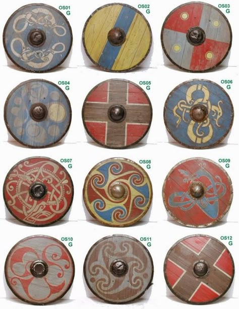 Viking shield patterns - Imgur Viking Banner, Viking Shield Design, Viking Halloween, Rune Vichinghe, Shield Template, Escudo Viking, Viking Crafts, Viking Shields, Shield Designs