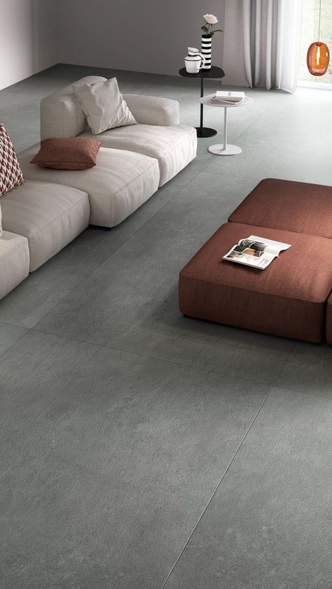 Grey Floor Tiles Living Room, Grey Tiles Living Room, Grey Flooring Living Room, Bedroom Floor Tiles, Tiles Living Room, Tile Floor Living Room, Grey Floor Tiles, Floor Living Room, Modern Flooring