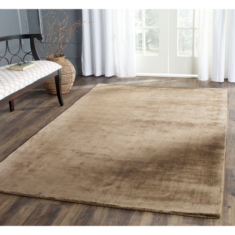 Latitude Run® Endora Handmade Viscose Brown Rug & Reviews | Wayfair