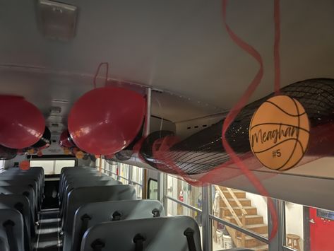 Bus Decorations For Playoffs, School Bus Decorations, Bus Decorations, Bus Decor, Basketball Playoffs, Bus Ideas, Locker Room, School Bus, School Work