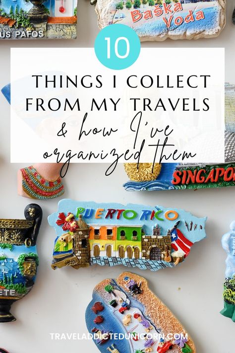 Souvenir Shelf Ideas, Displaying Magnets Collection, Traveling Souvenirs Ideas, Keychain Souvenir Display, Small Souvenir Ideas, Souvenir Pins Display, Travel Ornament Display, Magnet Souvenir Ideas, What To Collect When Traveling