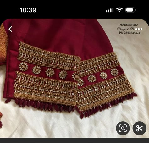 Aari Embroidery Sleeve Design, Maroon Blouse Aari Work Designs, Magam Work Designs For Bride, Maroon Blouse Designs Bridal, Magam Work Designs, Blouse Designs Pattern, Latest Bridal Blouse Designs, Aari Design, Latest Blouse Designs Pattern