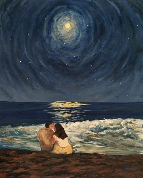 Menacore Aesthetic, Beach Couple Painting, Hug Painting Couple, Couple Drawings On Canvas, Couple Paintings On Canvas, Couple Painting Aesthetic, Relationship Paintings, Romantic Canvas Painting, Painting Of Couple