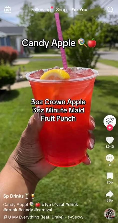 Easy Fun Alcoholic Drinks, Candy Apple Alcohol Drinks, 21st Birthday Mixed Drink Ideas, Drinks To Try On Your 21st, Different Alcohol Drinks, Cute Liquor Drinks, High Alcohol Content Drinks, Easy Cheap Mixed Drinks Alcohol, Fun Alcoholic Drinks Recipes