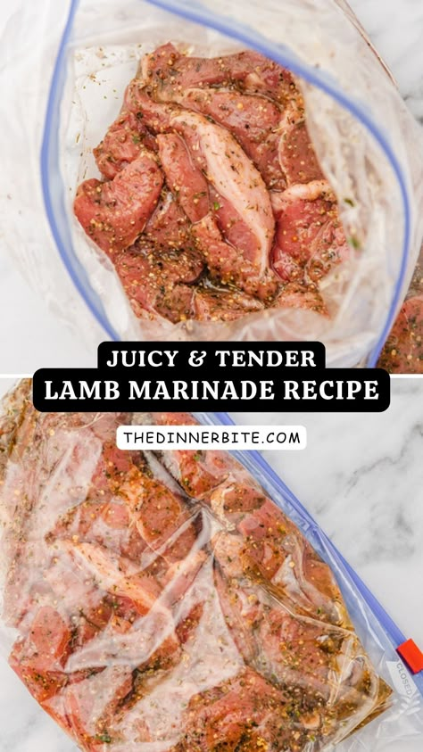 Say hello to your new juicy, tender, and delicious lamb marinade 😍! This mouthwatering recipe is perfect for weekend dinners or special events. You'll love the blend of aromatic spices and the tender, flavorful lamb it creates. Pin now and impress everyone with the most delicious lamb dish ever! 💖 Marinating Lamb Chops, Lamb Tips Recipes, Lamb Sirloin Steak Recipes, Lamb Kabob Marinade, Best Lamb Chop Marinade, Healthy Lamb Chop Recipes, Lamb Leg Marinade, Tender Lamb Chops Recipe, Lamb Shoulder Steak Recipes