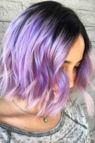 Lavender Hair Dye, Color Stripping Hair, Hair Dark Roots, Short Purple Hair, Lavender Hair Colors, Hair Color Guide, Dyed Tips, Hair Dye Tips, Violet Pastel