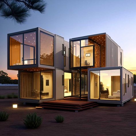 Modern Container Homes, Prefabricated Building, Retreat Design, Shipping Container Architecture, Modular Housing, Container Conversions, Shipping Container Home Designs, Container Houses, Container Buildings