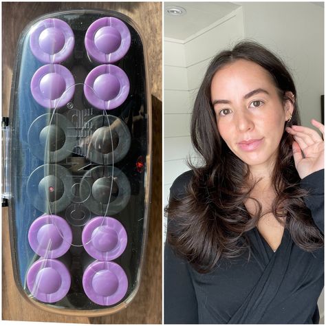 Conair Hot Rollers Hot Roller Styles, Loose Curls Medium Length Hair, Conair Hot Rollers, How To Get Waves, Curls For Medium Length Hair, Using Hot Rollers, The Dash Diet, Thick Coarse Hair, Velcro Rollers