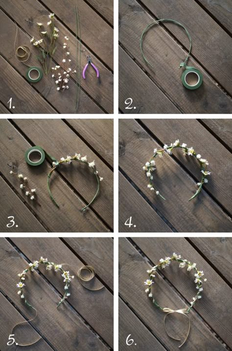 How To Make A Flower Crown With Fake Flowers, Diy Floral Crown, Diy Tiara, Săpunuri Handmade, Diy Flower Crown, Fleurs Diy, Diy Crown, Floral Crowns, Trendy Flowers