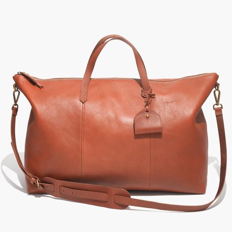 Madewell Transport Weekender Leather Overnight Bag, Leather Weekender Bag, Leather Weekender, Weekend Bag, Overnight Bag, In The Bag, Women Accessories Bags, Weekender Bag, Leather Bags