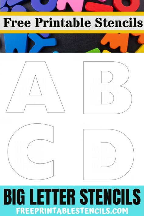 A-Z Big Fonts Letter Alphabet Templates to Print | Free printable letter stencils, Free stencils printables, Stencils printables Abc Stencils Printables, Alphabet Patterns Templates, Free Printable Stencils Alphabet, Outline Alphabet Letters, Block Alphabet Letters Free Printable, Felt Letter Template Free Printable, Font Templates Alphabet, Letter Patterns Templates Free Printable, Large Letter Templates Printable Free