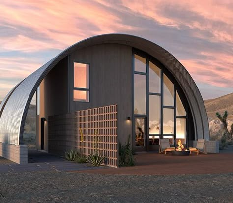 Affordable building plans and steel kits – Steel Hut Quonset Hut Home, Quonset House, Quonset Home, Quonset Homes, Quonset Hut Homes, Quonset Hut, Roof Lines, Mojave Desert, Custom House