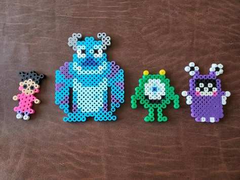 Peeler Bead Characters, Pearl Or Bead Patterns, Lilo And Stitch Perler Beads, Monsters Inc Perler Beads, Perler Bead Patterns For Adults, Perler Beads Characters, Bluey Perler Beads, Blue Perler Beads, Character Perler Beads